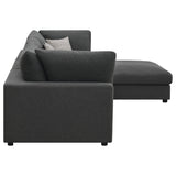 Serene Charcoal Upholstered 4-Piece Modular Sectional from Coaster - Luna Furniture