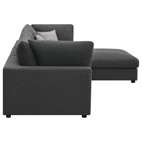 Serene Charcoal Upholstered 4-Piece Modular Sectional from Coaster - Luna Furniture
