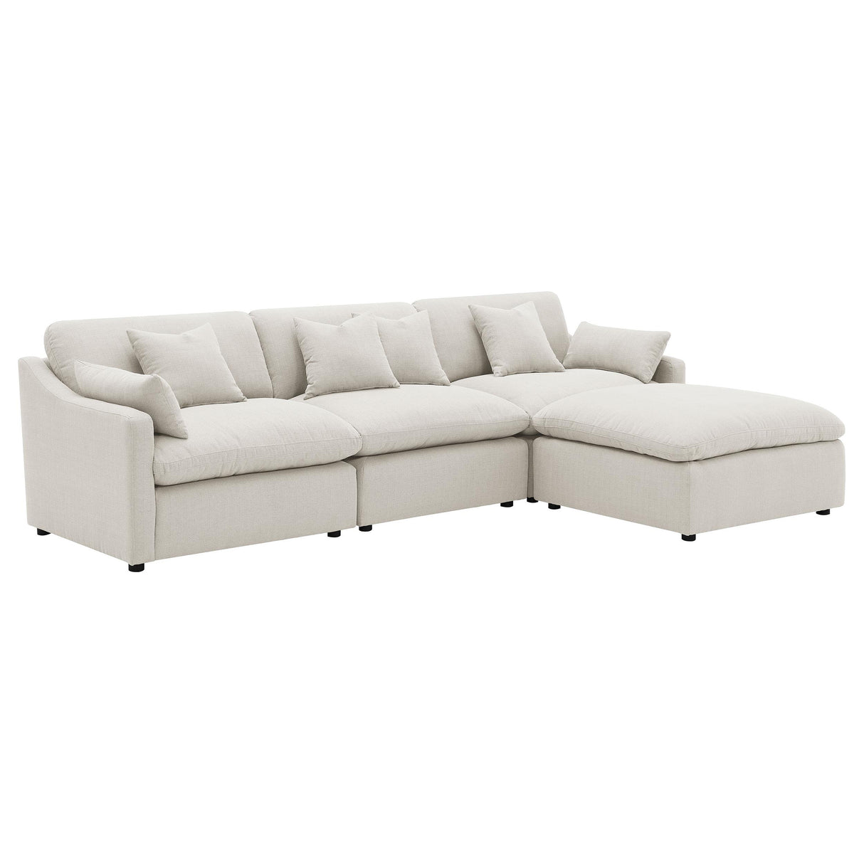 Hobson Ivory 4-piece Upholstered Modular Sectional Sofa from Coaster - Luna Furniture