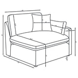 Hobson Ivory 4-piece Upholstered Modular Sectional Sofa from Coaster - Luna Furniture