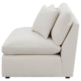 Hobson Off-White Cushion Back Armless Chair from Coaster - Luna Furniture