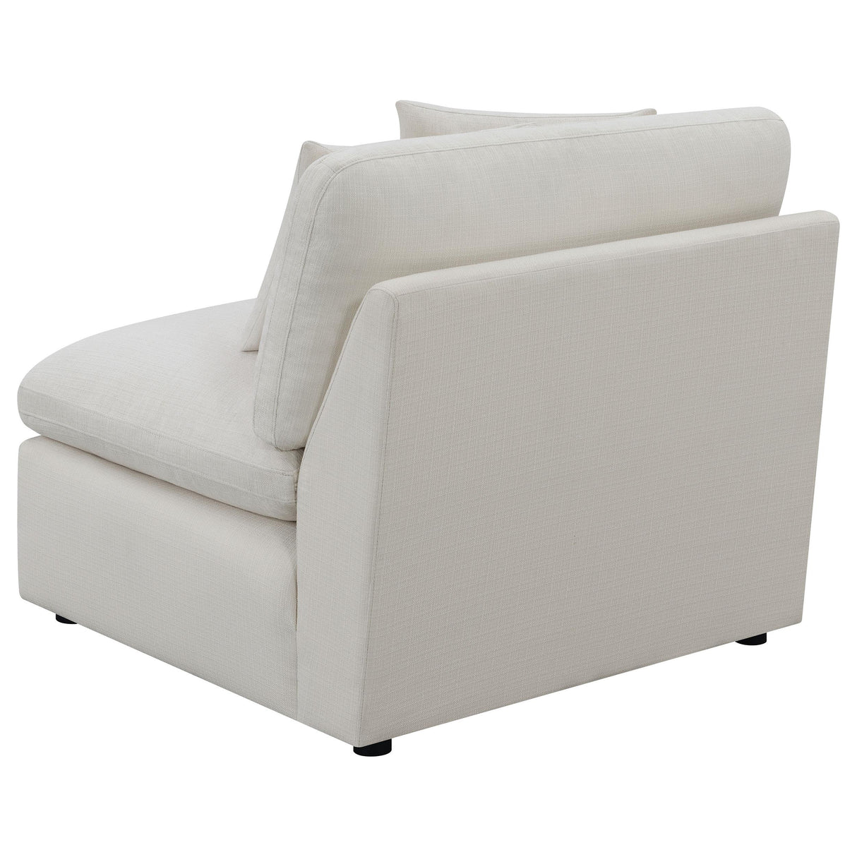 Hobson Off-White Cushion Back Armless Chair from Coaster - Luna Furniture