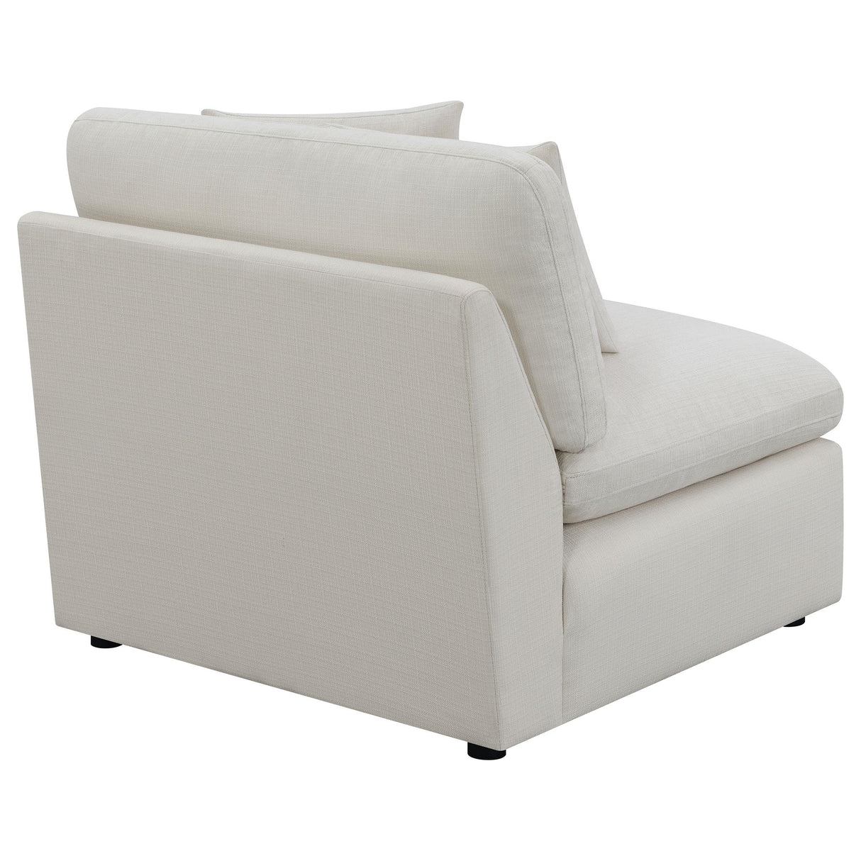 Hobson Off-White Cushion Back Armless Chair from Coaster - Luna Furniture