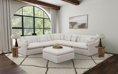 Hobson Off-White Cushion Back Armless Chair from Coaster - Luna Furniture