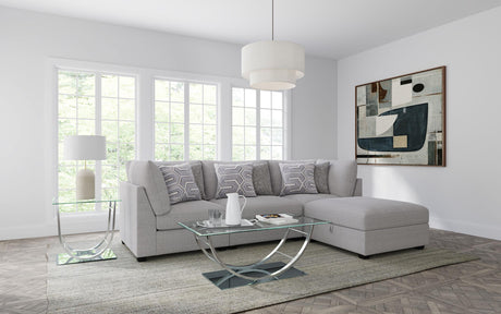 Cambria Gray Upholstered 4-Piece Modular Sectional from Coaster - Luna Furniture