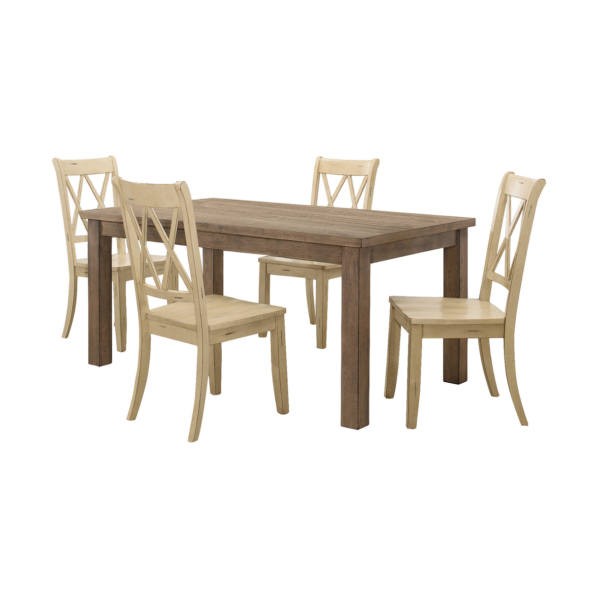 Janina Natural/Buttermilk 5-Piece Dining Set from Homelegance - Luna Furniture