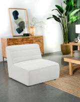 Sunny Natural Upholstered Armless Chair from Coaster - Luna Furniture