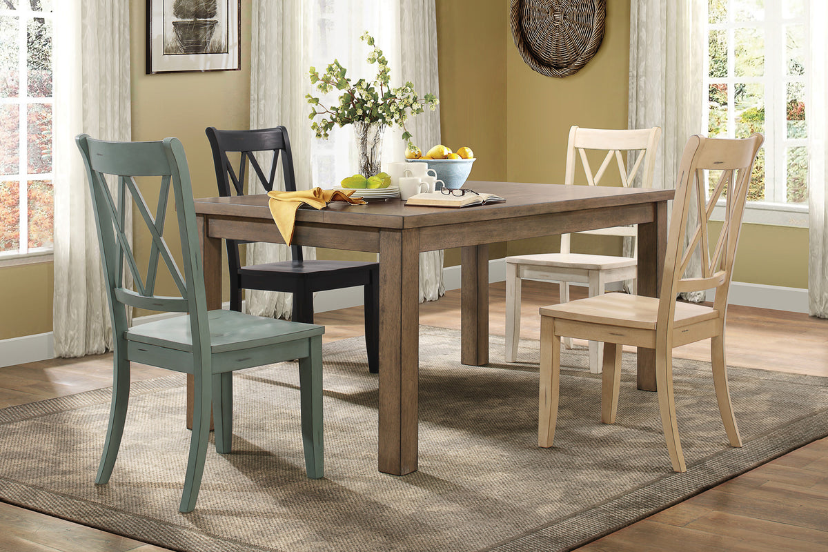 Janina Natural/White 5-Piece Dining Set from Homelegance - Luna Furniture