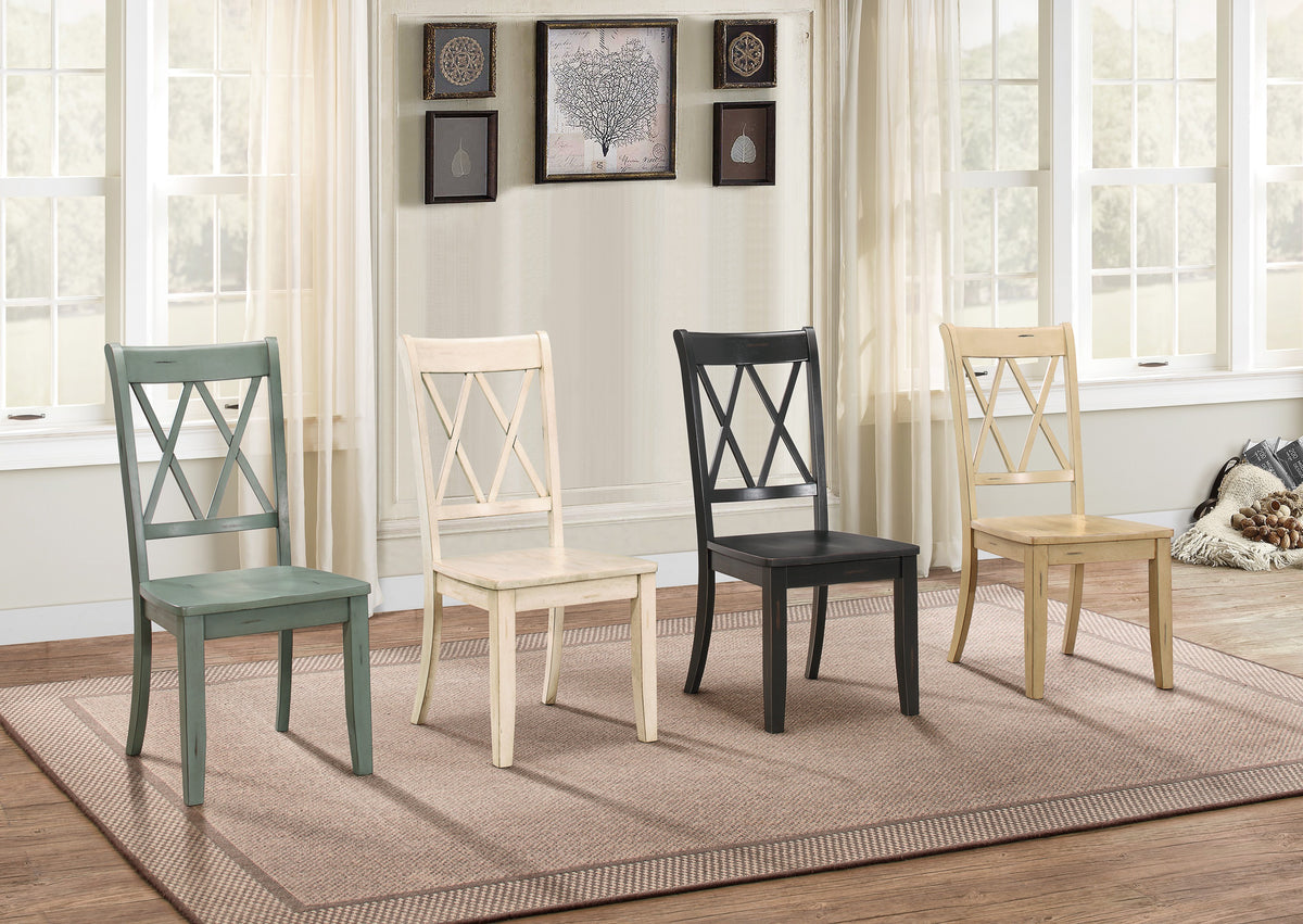Janina Natural/White 5-Piece Dining Set from Homelegance - Luna Furniture