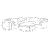 Raleigh Ivory 6-Piece Boucle Upholstered Modular Sectional Sofa from Coaster - Luna Furniture