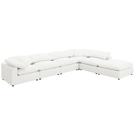 Raleigh Ivory 6-Piece Boucle Upholstered Modular Sectional Sofa from Coaster - Luna Furniture