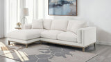 Geneva Sand Boucle Upholstered Sectional Chaise Sofa from Coaster - Luna Furniture