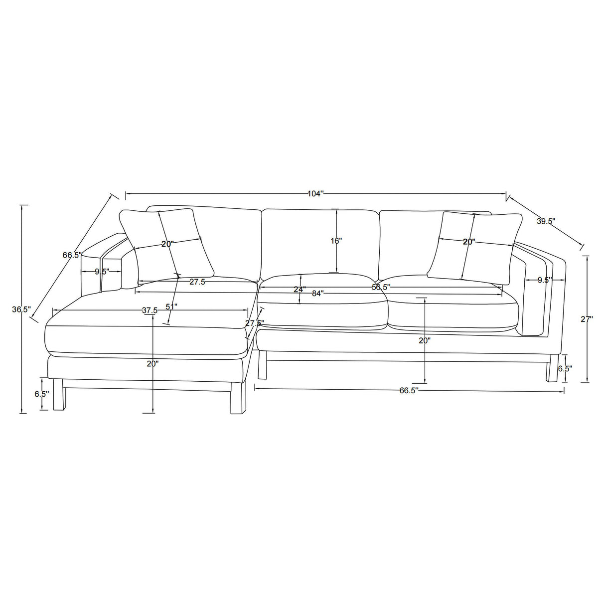 Geneva Sand Boucle Upholstered Sectional Chaise Sofa from Coaster - Luna Furniture