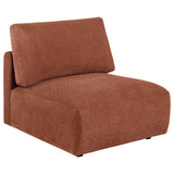 Elysia Coral Chenille Upholstered Modular Armless Chair from Coaster - Luna Furniture