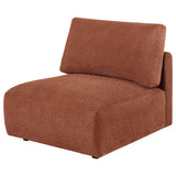 Elysia Coral Chenille Upholstered Modular Armless Chair from Coaster - Luna Furniture