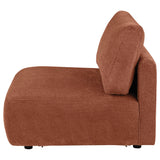 Elysia Coral Chenille Upholstered Modular Armless Chair from Coaster - Luna Furniture