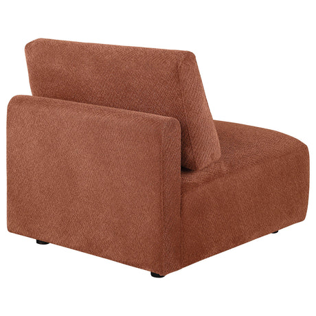 Elysia Coral Chenille Upholstered Modular Armless Chair from Coaster - Luna Furniture