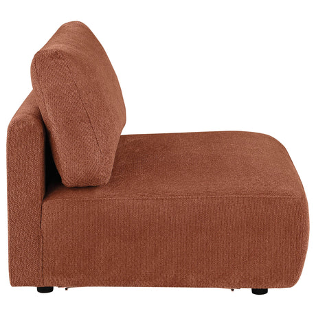 Elysia Coral Chenille Upholstered Modular Armless Chair from Coaster - Luna Furniture