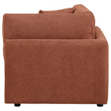 Elysia Coral Chenille Upholstered Modular Corner Chair from Coaster - Luna Furniture