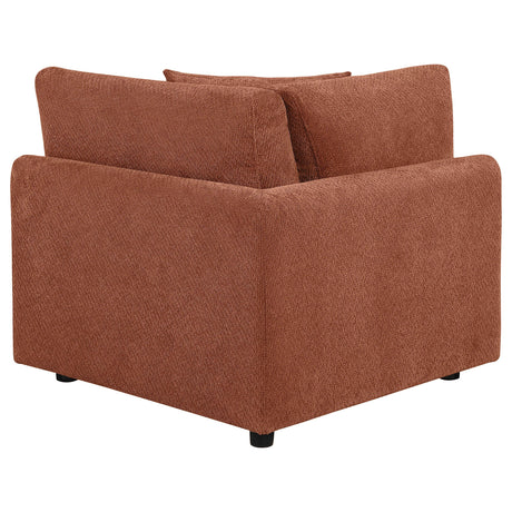 Elysia Coral Chenille Upholstered Modular Corner Chair from Coaster - Luna Furniture