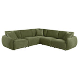Elysia Green 5-piece Chenille Upholstered Modular Sectional Sofa from Coaster - Luna Furniture