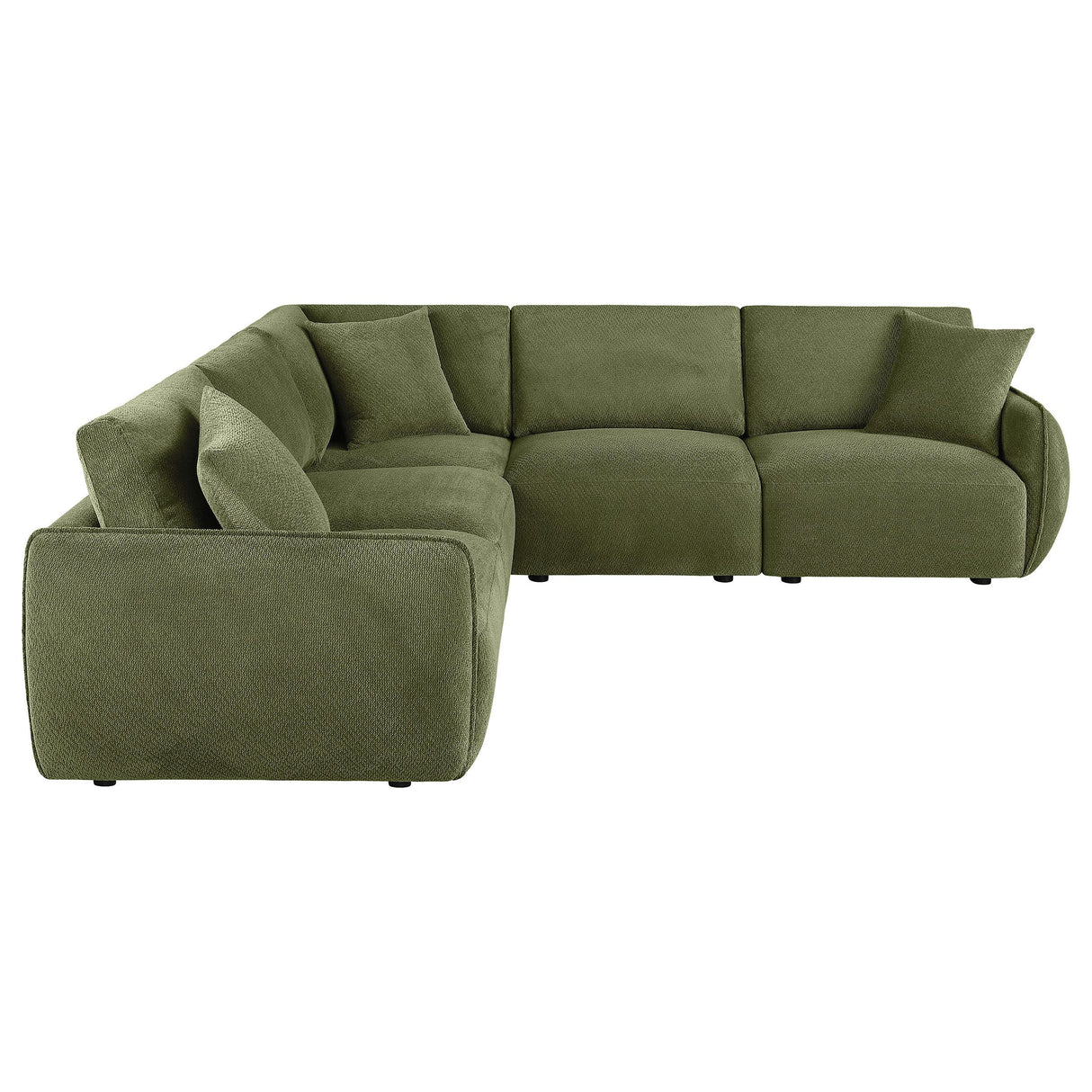 Elysia Green 5-piece Chenille Upholstered Modular Sectional Sofa from Coaster - Luna Furniture