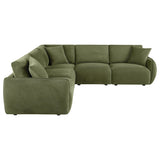 Elysia Green 5-piece Chenille Upholstered Modular Sectional Sofa from Coaster - Luna Furniture