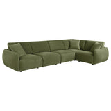 Elysia Green 5-piece Chenille Upholstered Modular Sectional Sofa from Coaster - Luna Furniture