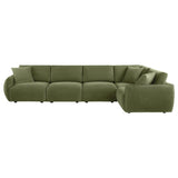Elysia Green 5-piece Chenille Upholstered Modular Sectional Sofa from Coaster - Luna Furniture