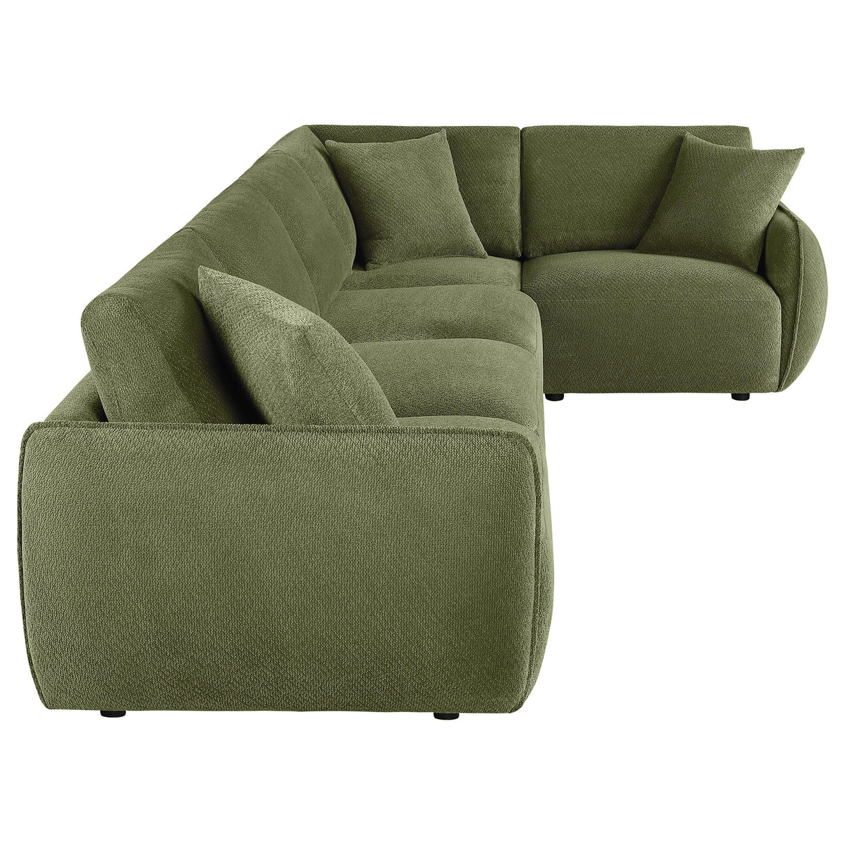 Elysia Green 5-piece Chenille Upholstered Modular Sectional Sofa from Coaster - Luna Furniture