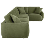 Elysia Green 5-piece Chenille Upholstered Modular Sectional Sofa from Coaster - Luna Furniture