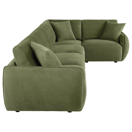 Elysia Green 5-piece Chenille Upholstered Modular Sectional Sofa from Coaster - Luna Furniture