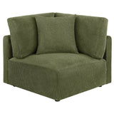Elysia Green 5-piece Chenille Upholstered Modular Sectional Sofa from Coaster - Luna Furniture