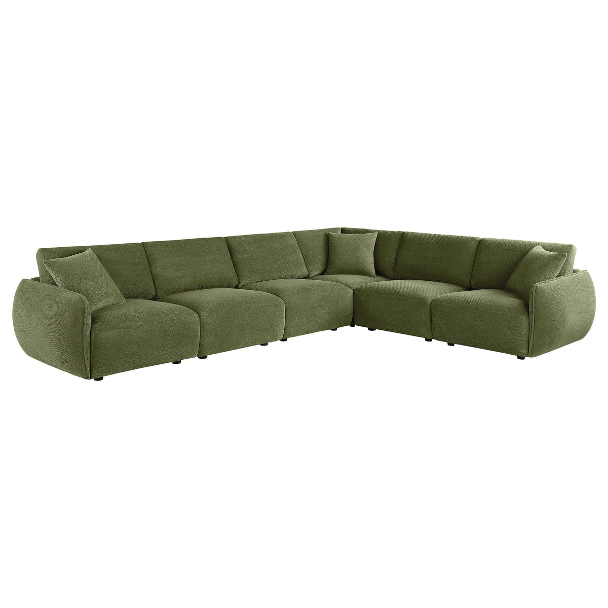 Elysia Green 6-Piece Chenille Modular Sectional Furniture from Coaster - Luna Furniture