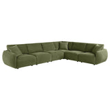 Elysia Green 6-Piece Chenille Modular Sectional Furniture from Coaster - Luna Furniture