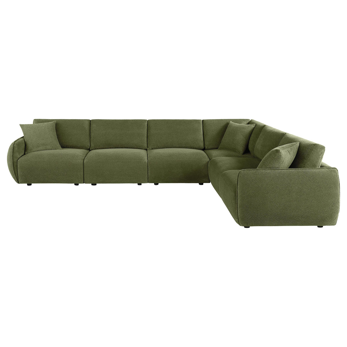 Elysia Green 6-Piece Chenille Modular Sectional Furniture from Coaster - Luna Furniture