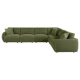 Elysia Green 6-Piece Chenille Modular Sectional Furniture from Coaster - Luna Furniture