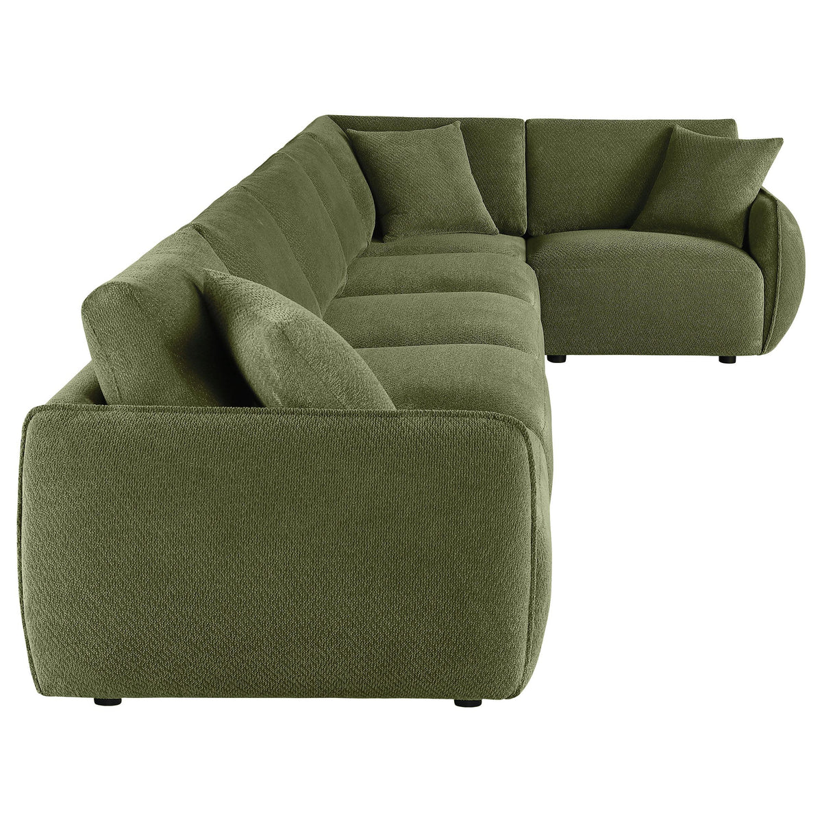 Elysia Green 6-Piece Chenille Modular Sectional Furniture from Coaster - Luna Furniture