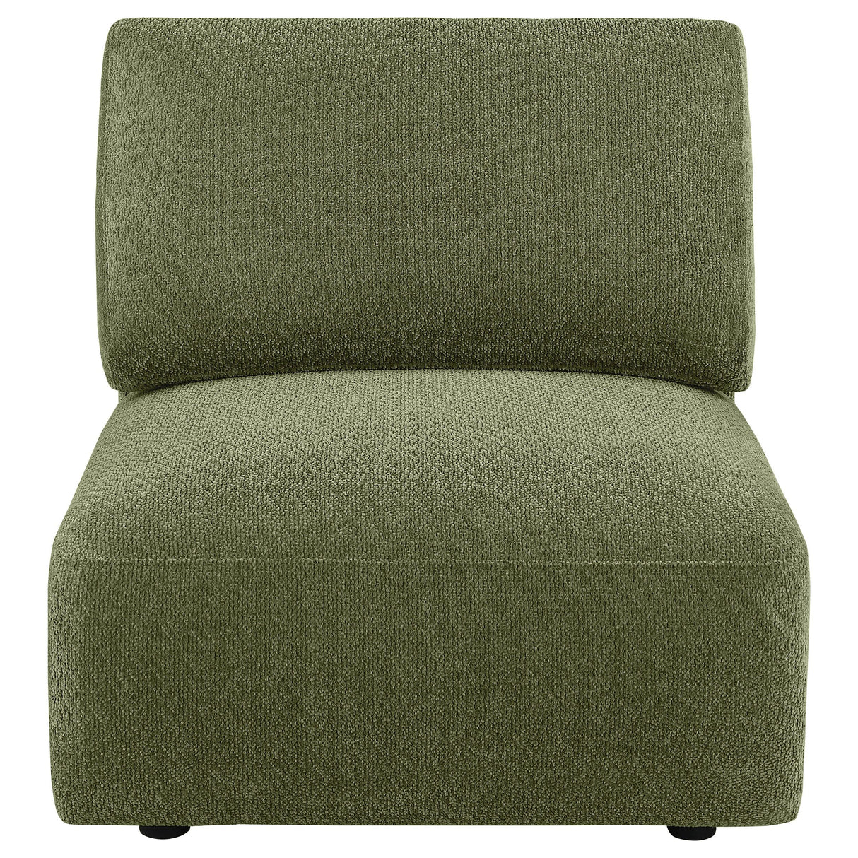 Elysia Green Chenille Upholstered Modular Armless Chair from Coaster - Luna Furniture