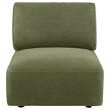 Elysia Green Chenille Upholstered Modular Armless Chair from Coaster - Luna Furniture