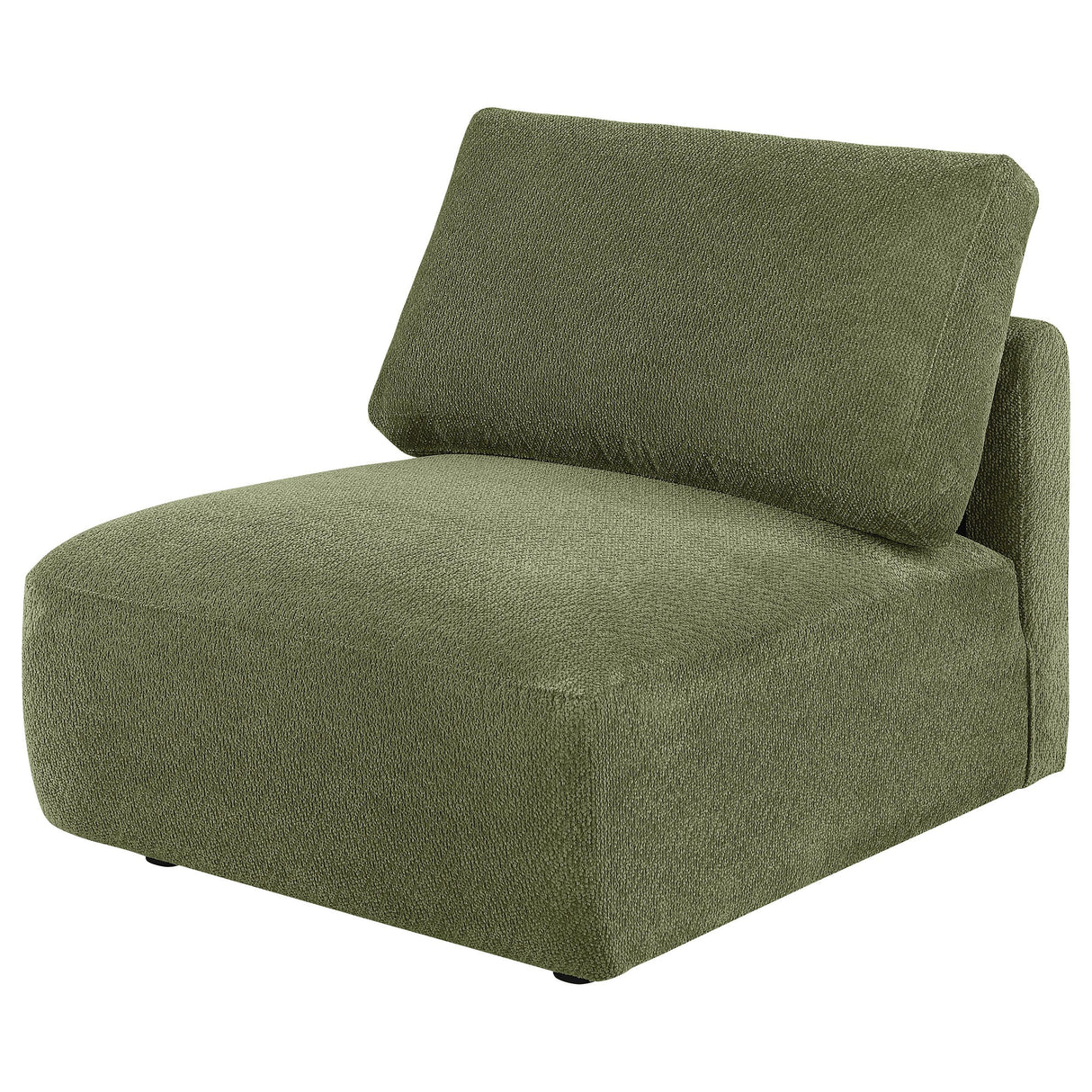 Elysia Green Chenille Upholstered Modular Armless Chair from Coaster - Luna Furniture