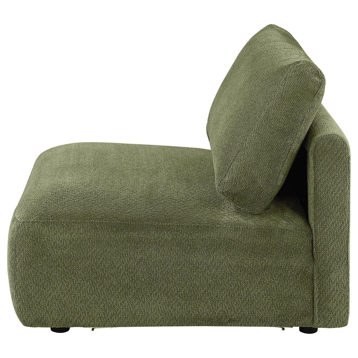 Elysia Green Chenille Upholstered Modular Armless Chair from Coaster - Luna Furniture