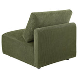 Elysia Green Chenille Upholstered Modular Armless Chair from Coaster - Luna Furniture