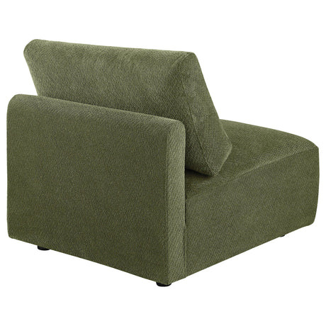 Elysia Green Chenille Upholstered Modular Armless Chair from Coaster - Luna Furniture
