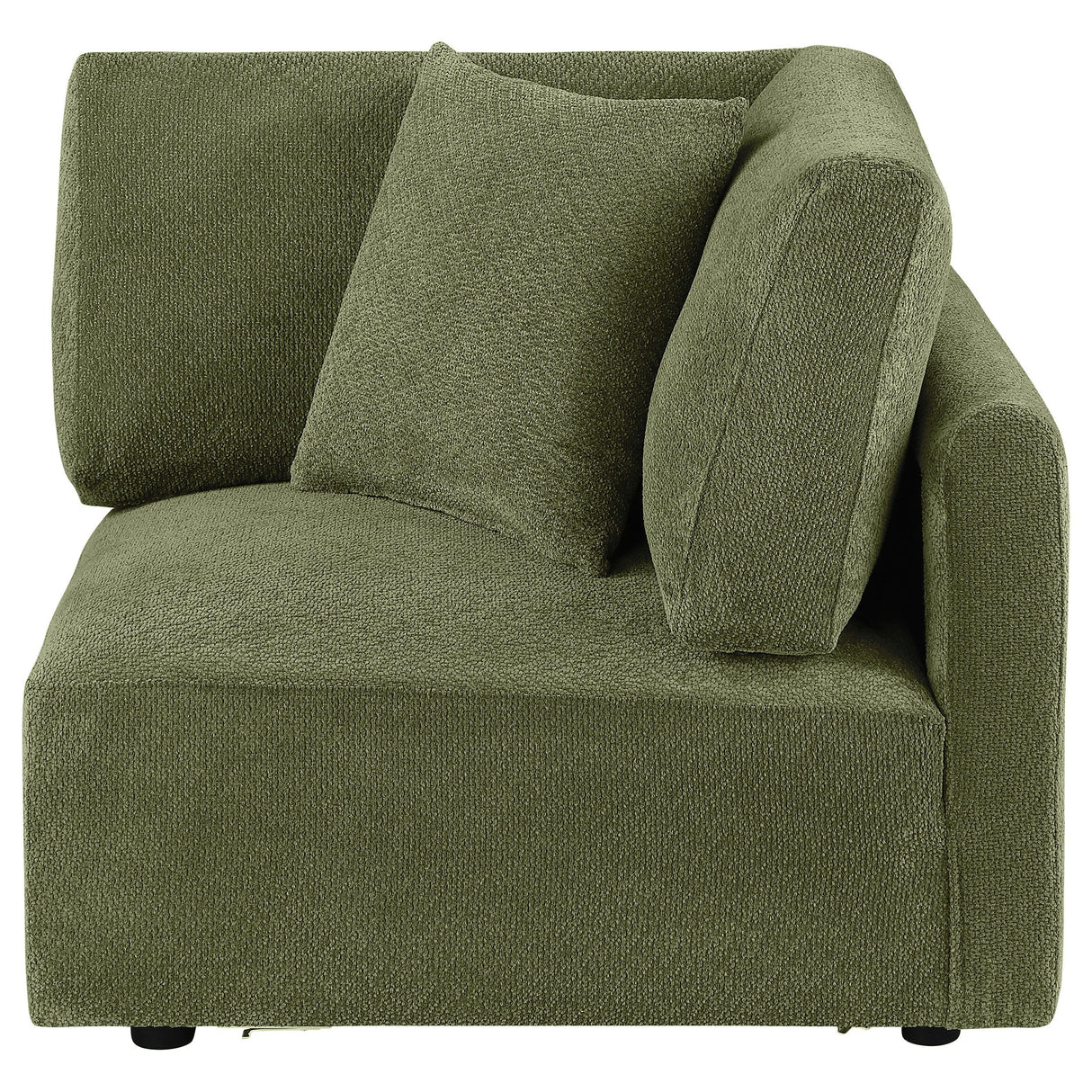 Elysia Green Chenille Upholstered Modular Corner Chair from Coaster - Luna Furniture