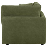 Elysia Green Chenille Upholstered Modular Corner Chair from Coaster - Luna Furniture