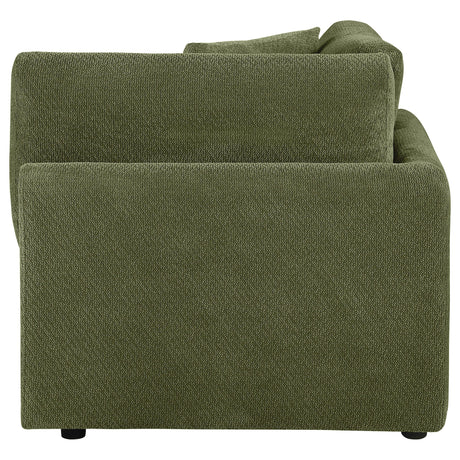 Elysia Green Chenille Upholstered Modular Corner Chair from Coaster - Luna Furniture