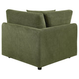 Elysia Green Chenille Upholstered Modular Corner Chair from Coaster - Luna Furniture