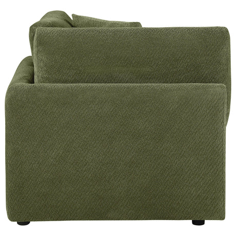 Elysia Green Chenille Upholstered Modular Corner Chair from Coaster - Luna Furniture