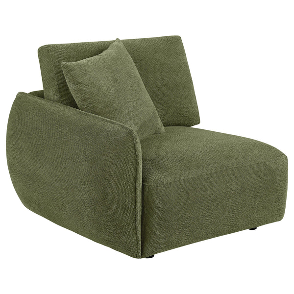 Elysia Green Chenille Upholstered Modular LAF Chair